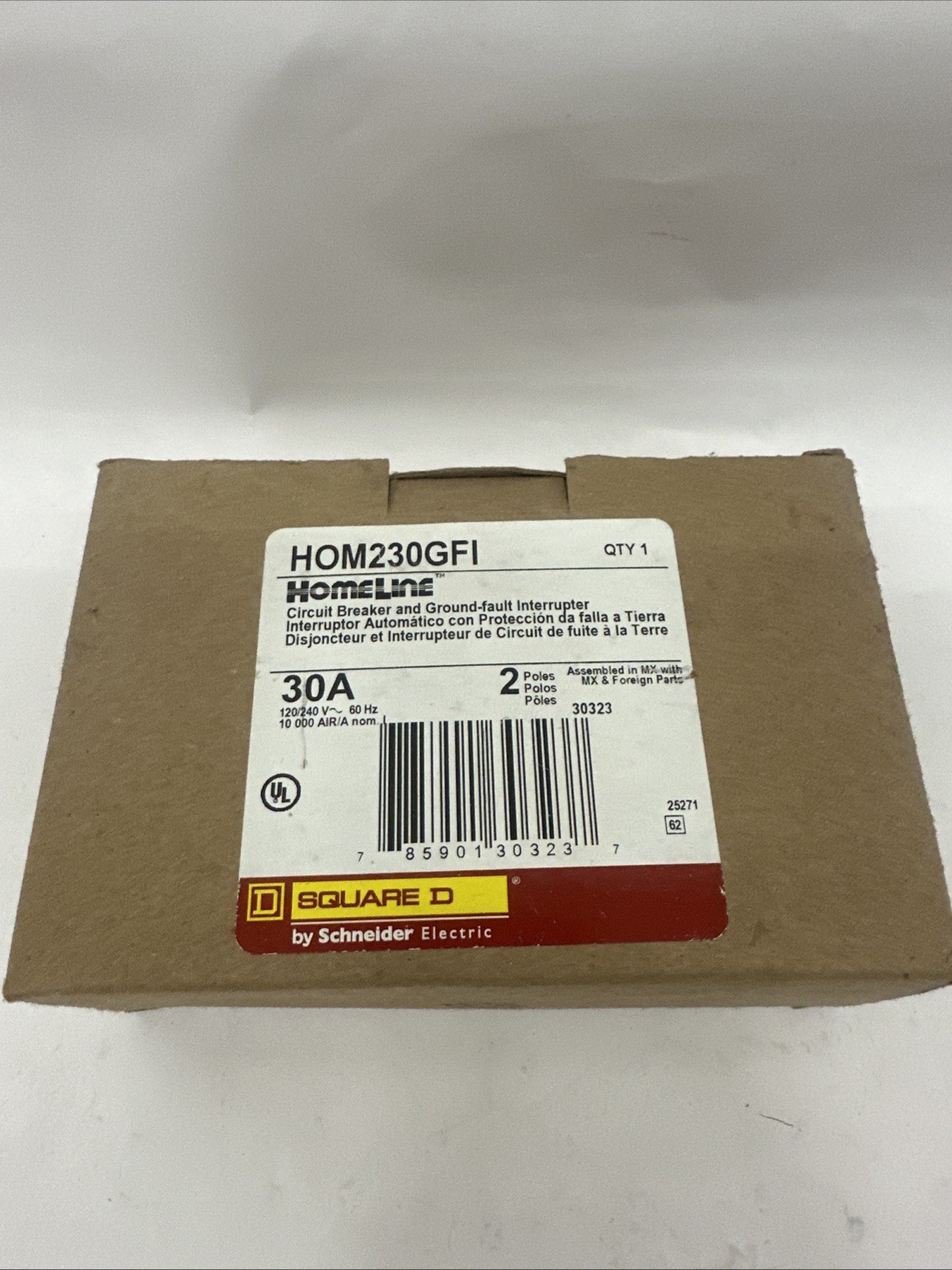 SQUARE D HOMELINE HOM230GFI HOM230GFIC 2-POLE 30A GFCI BREAKER NEW IN BOX