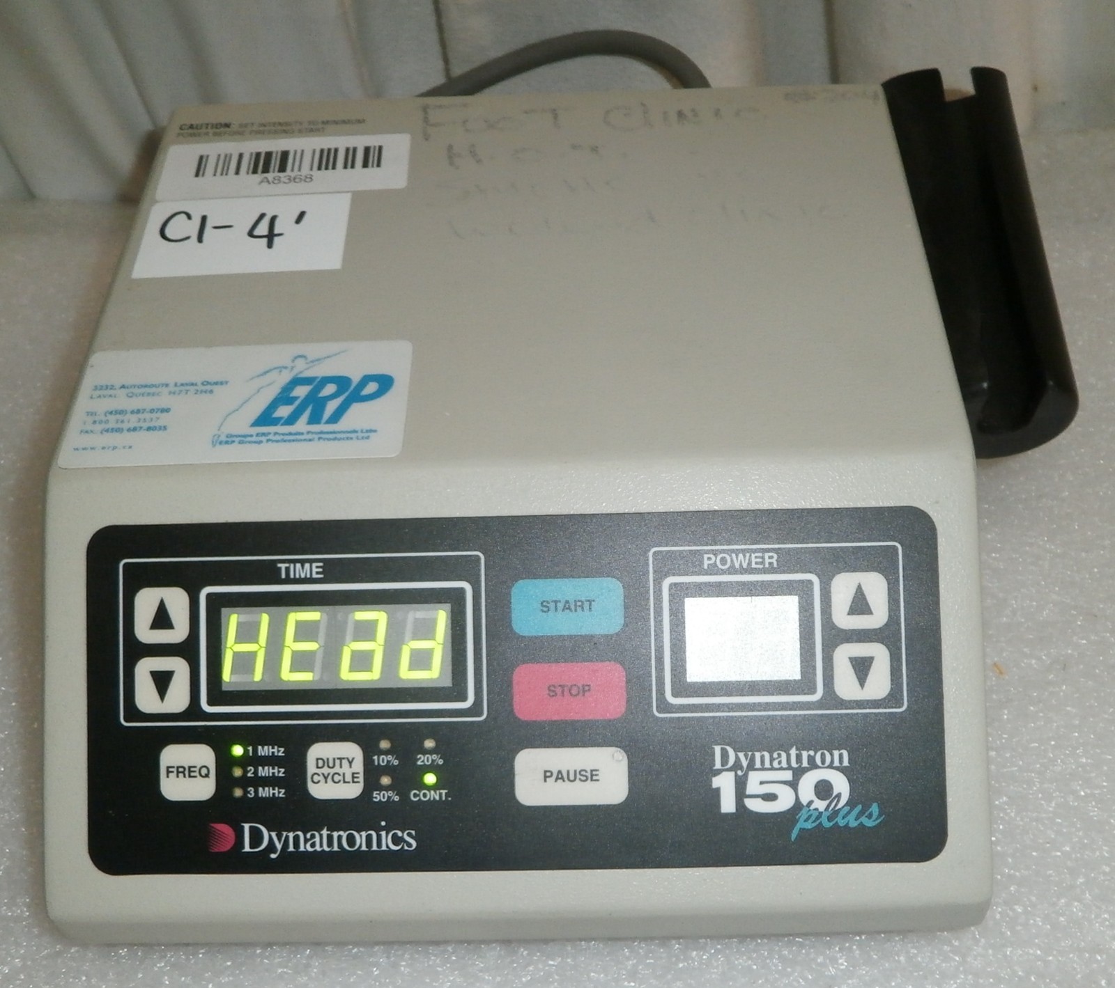Dynatronics Dynatron 150 Plus Ultrasound Generator DRF-100 D150 (no probe)