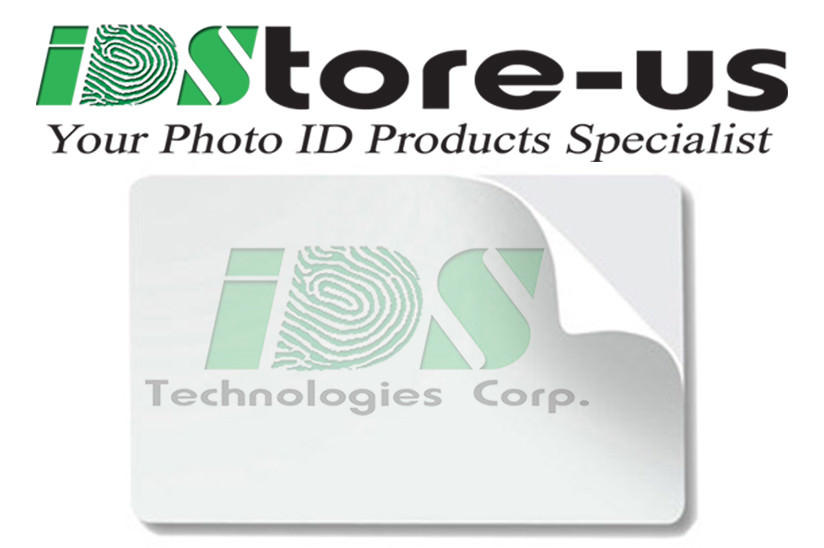 500 Blank White PVC Cards, CR80, 10 Mil, Adhesive back with Mylar release liner