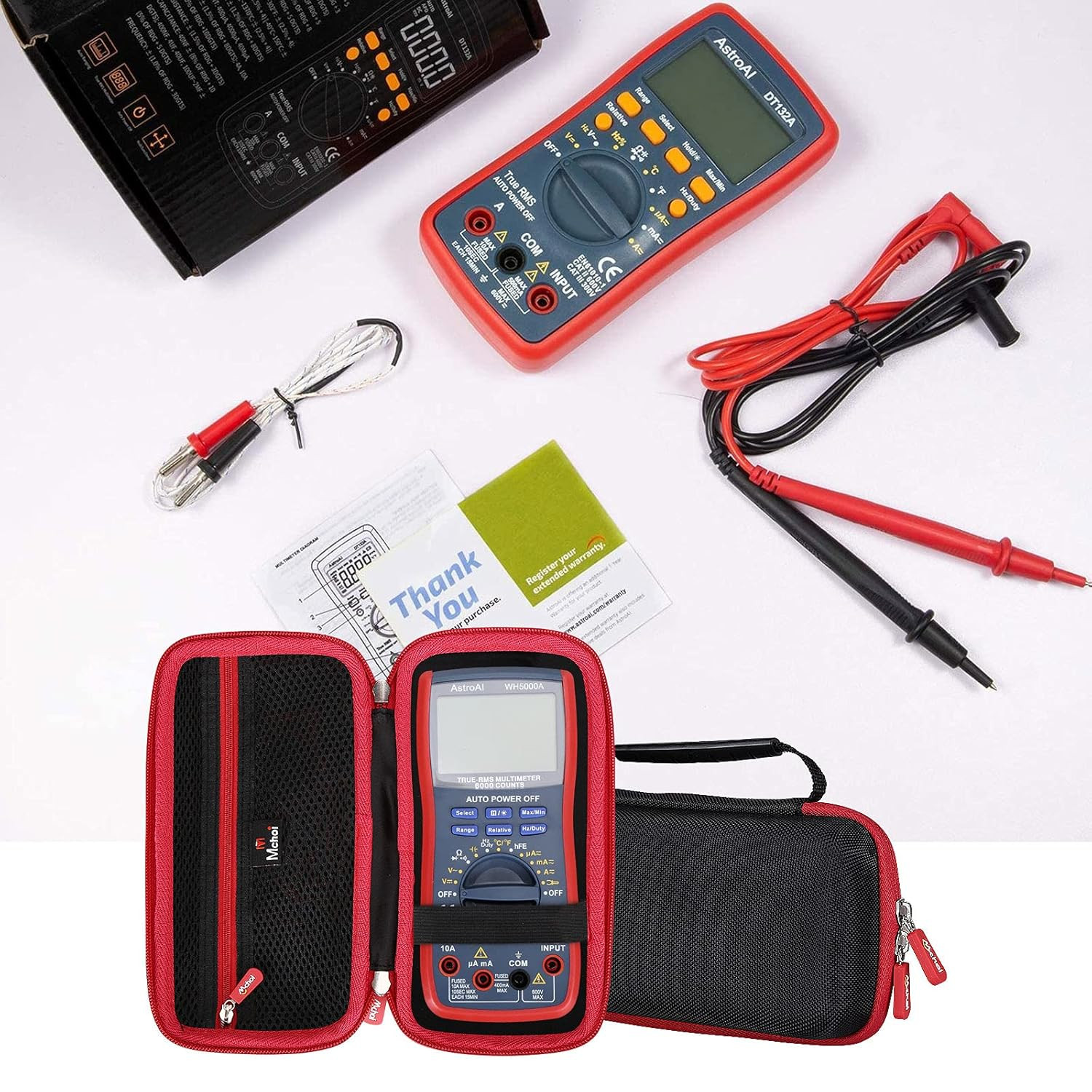Mchoi Hard Portable Case Compatible with Astroai Digital Multimeter TRMS 6000 Co