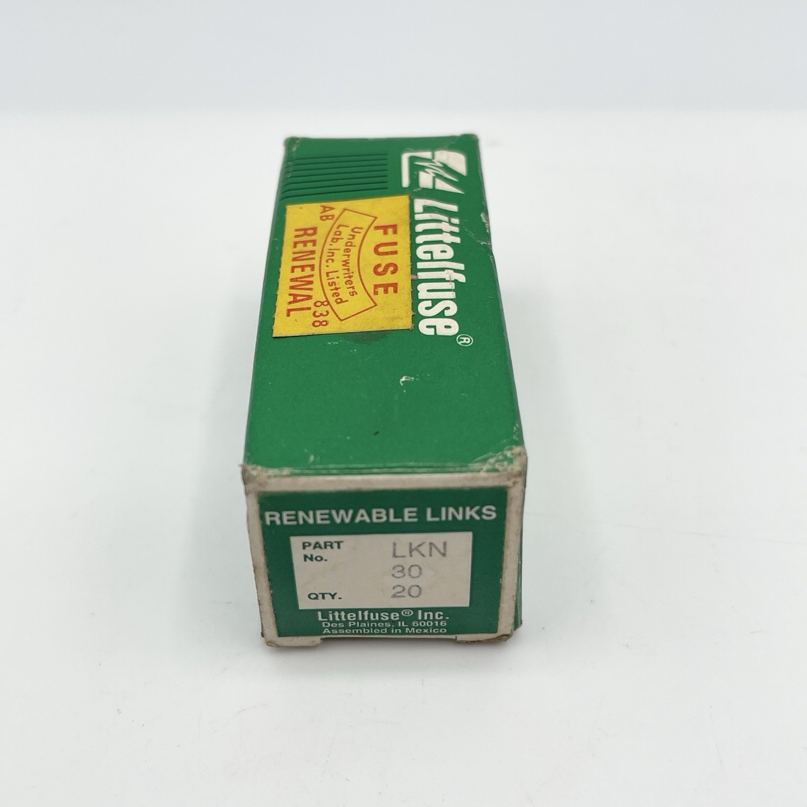Littelfuse LKN 30 30A 250V Class H Fast Acting Renewable Fuse Link 1 Box of 20