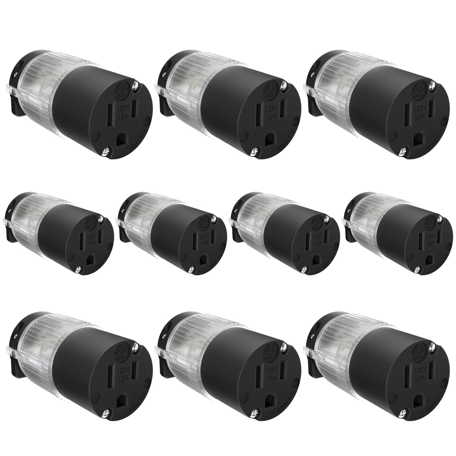 Journeyman-Pro 515CV-LIT Lighted 15 Amp 120-125 Volt, NEMA 5-15R, 2Pole 3Wire…