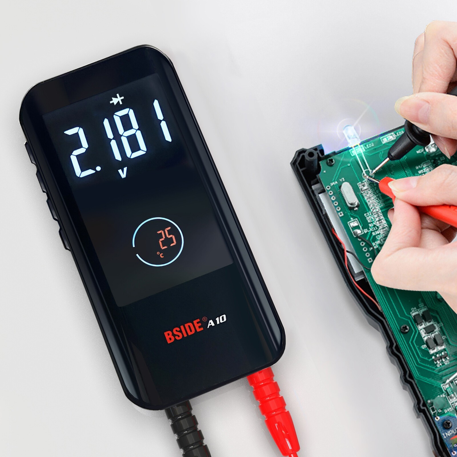 BSIDE A10 Intelligent 9999 Counts Digital Multimeter AC/DC Voltmeter