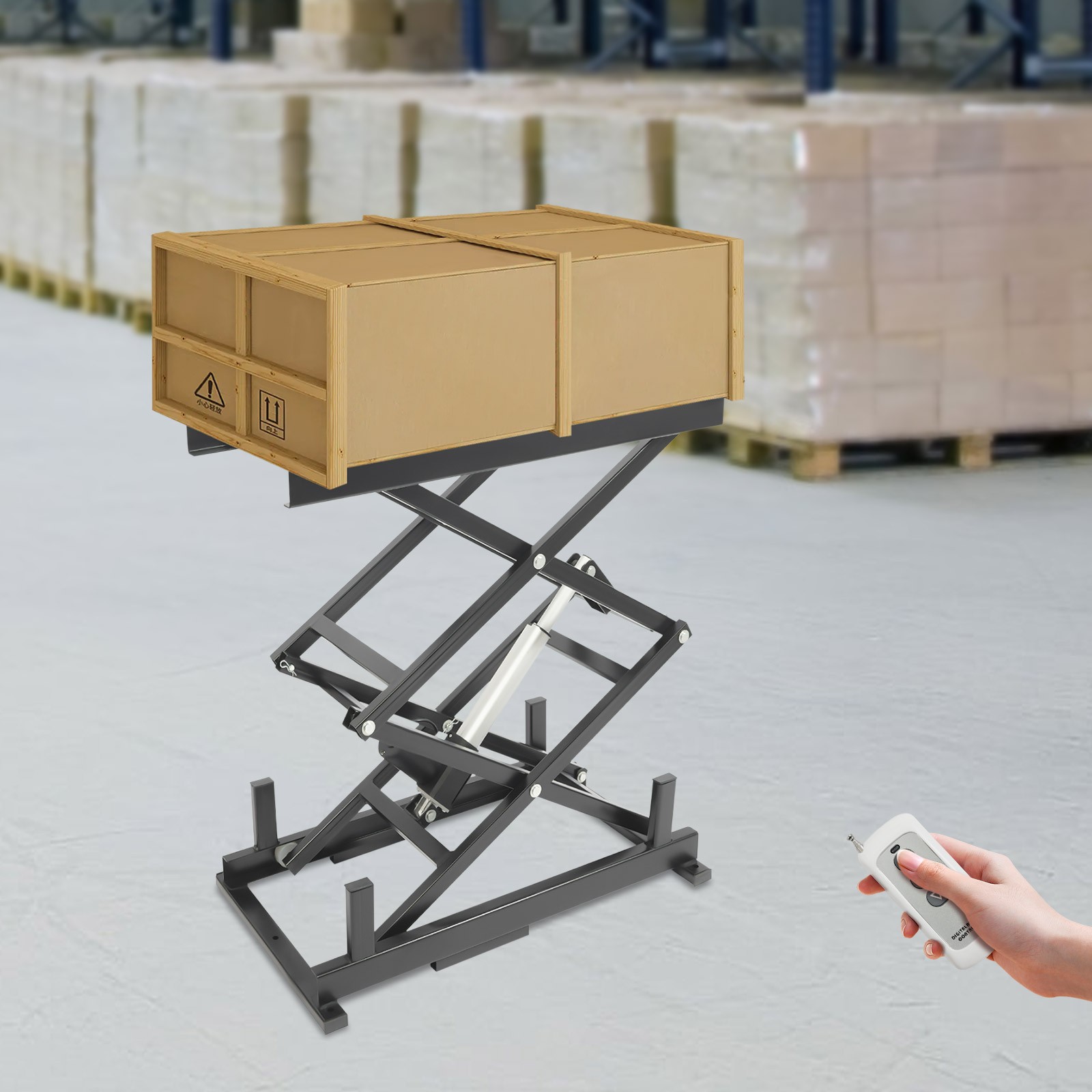 Electric Scissor Lift Table – Adjustable Height with Remote Control