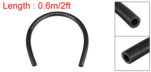 3/8″ ID Fuel Line Hose 2ft Black Rubber Oil Hose Tubing for Fuel System