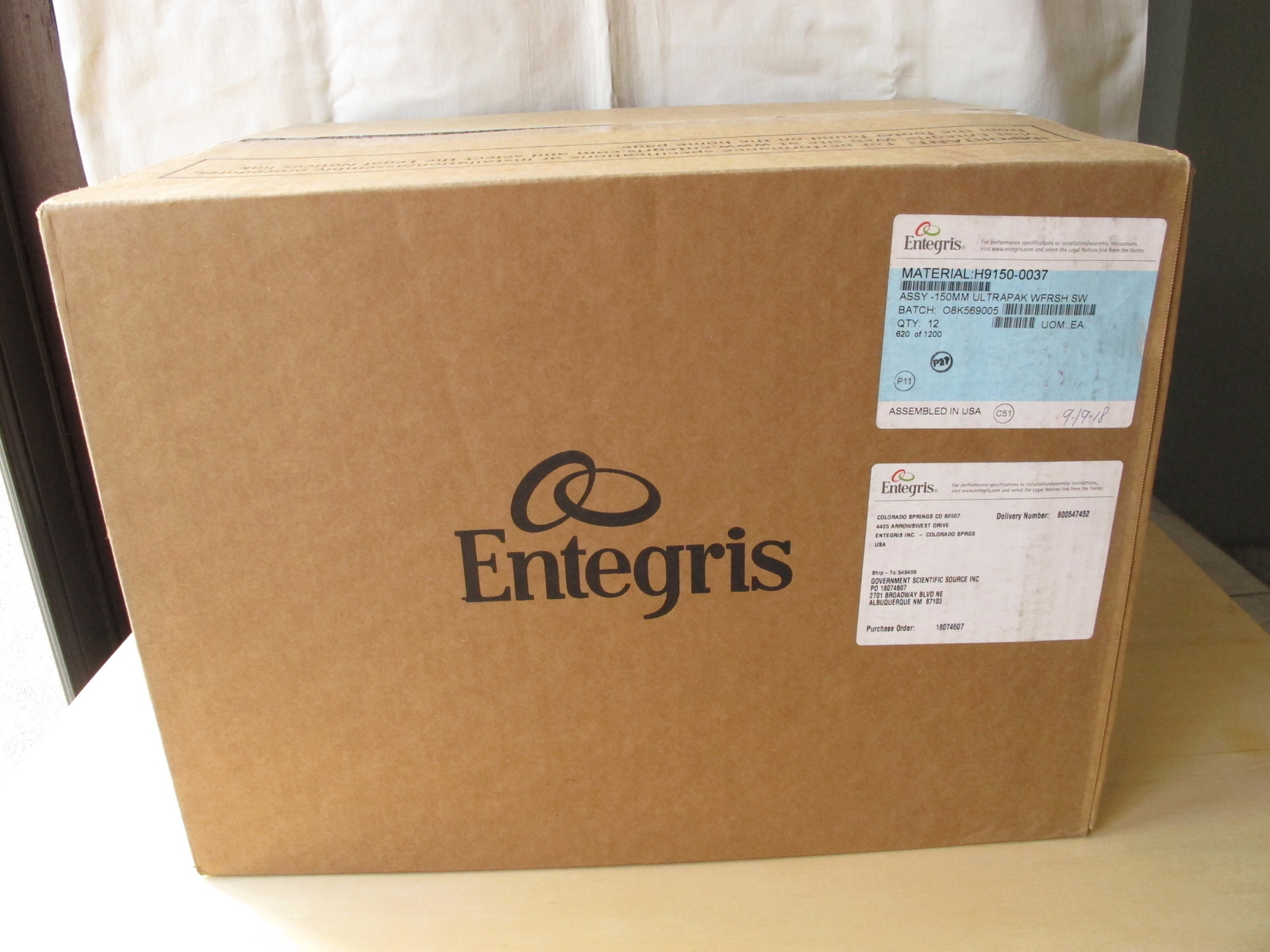 Entegris H9150-0037 Ultrapak 150 mm Standard Wafer Shipping Boxes – Lot (12)