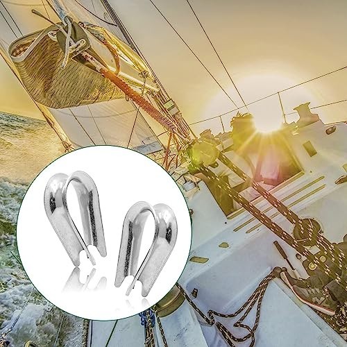 Stainless Steel Thimble 20pcs 5/32 3/16 Inch Wire Rope Cable Rigging Marine