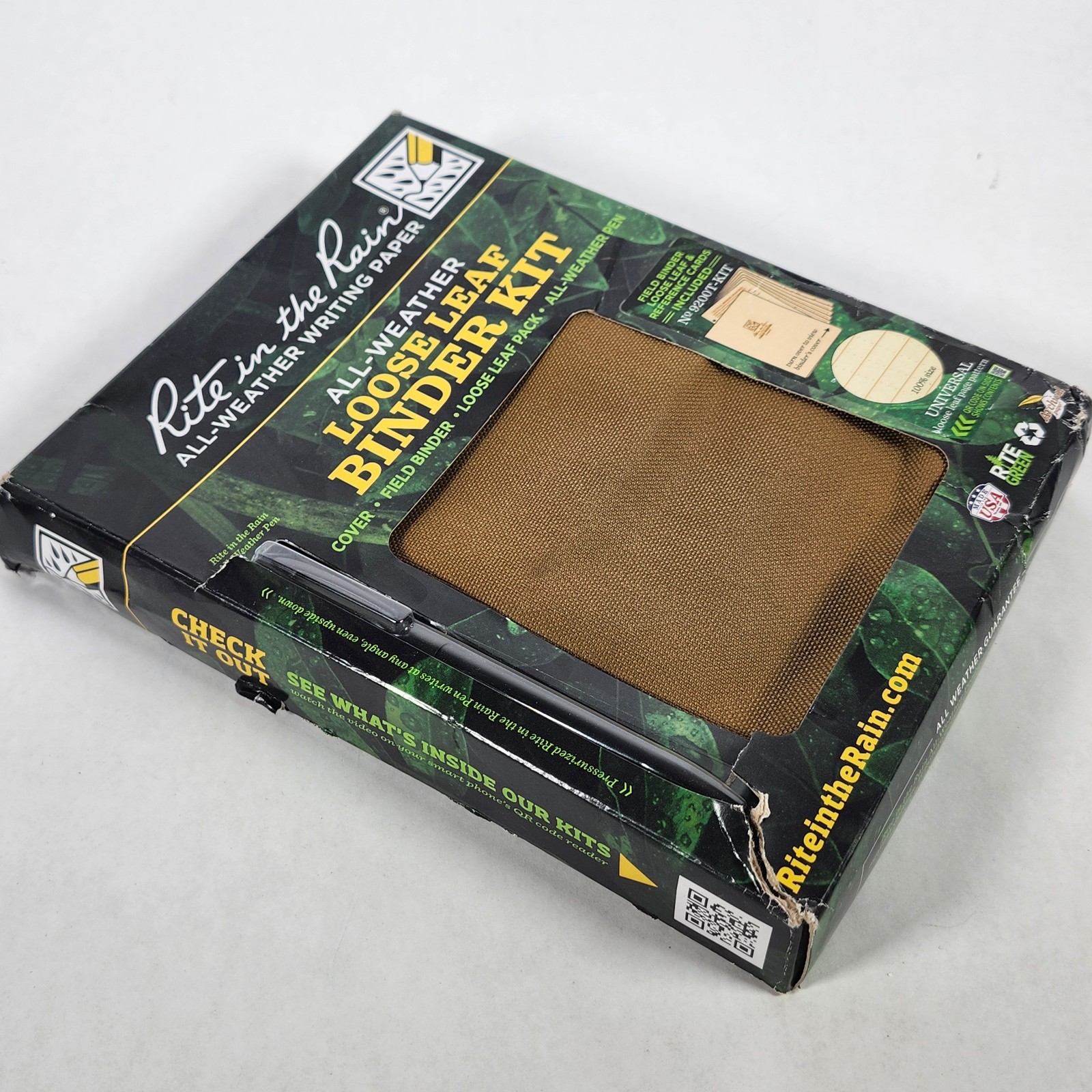 Rite in the Rain All Weather Field Binder Kit 9200T-KIT Coyote Tan with Pen NEW