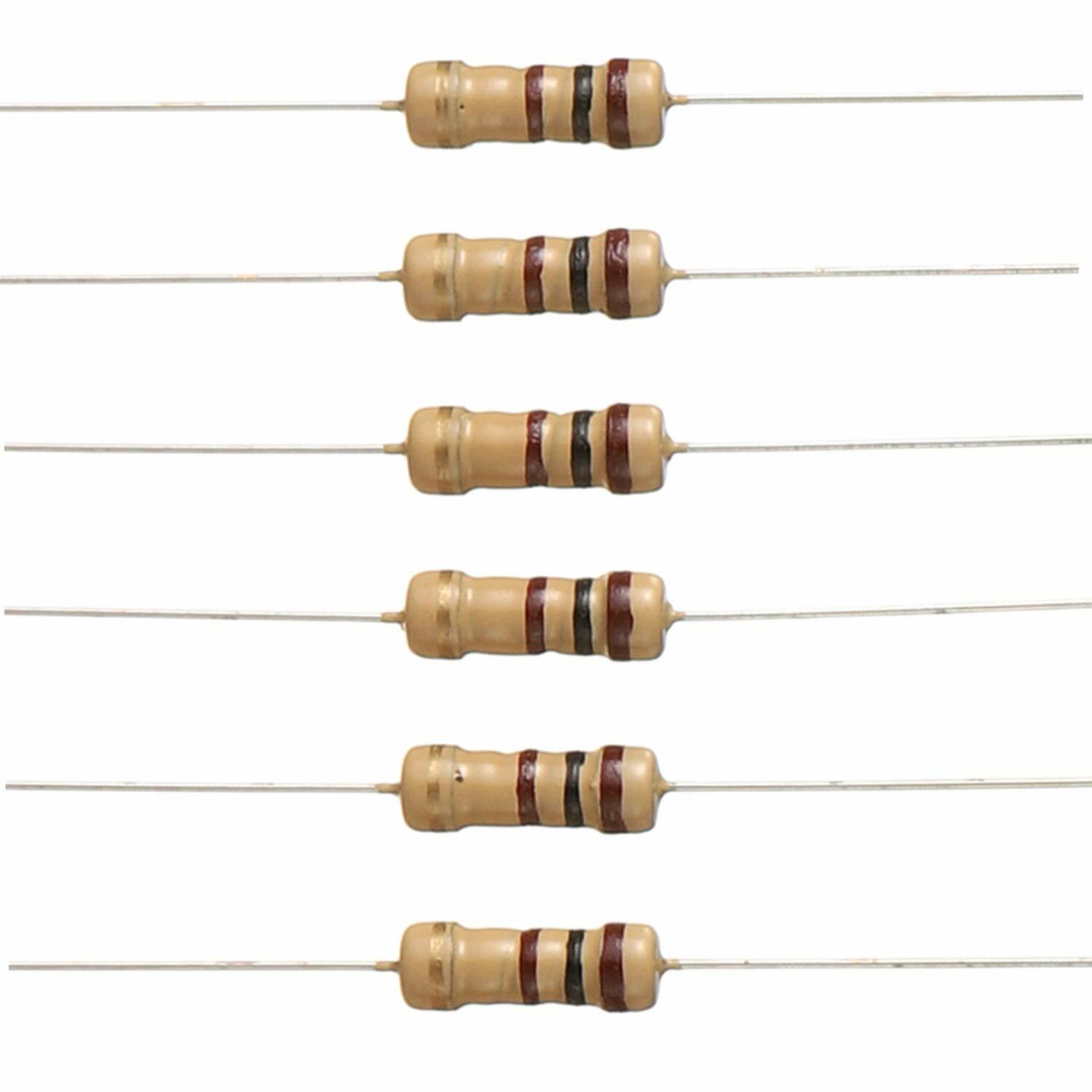 10 Pack~100PACK 100 Ohm Ω 5% Tolerance 1/4W 0.25 Watt Carbon Film Resistor