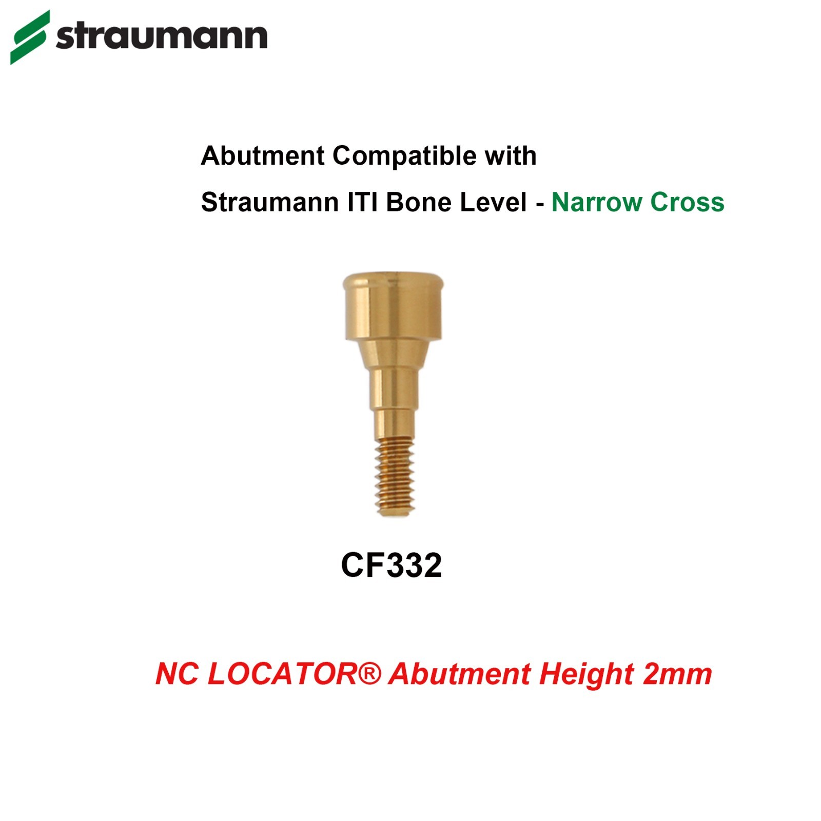 Dental Overdenture Locator Ti Abutment For Straumann Bone level Crossfit NC RC