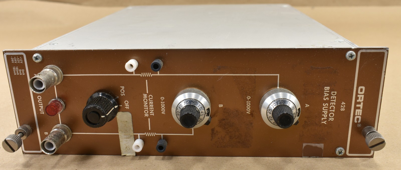 Ortec 428, Detector Bias Supply, Current Monitoring, Output 1.3 MΩ 0-1000 V