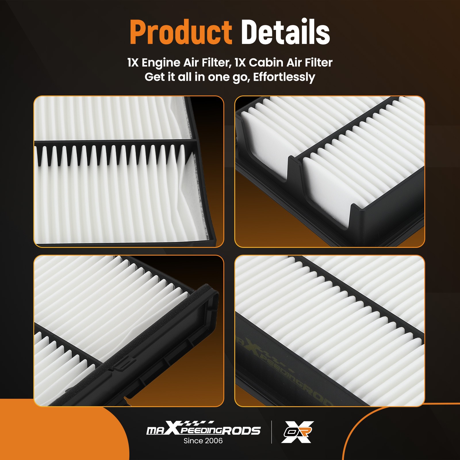 2Pack Air Filter Kit for Mazda 3 CX-30 2.0L 2.5L 2019-2024 WA11107