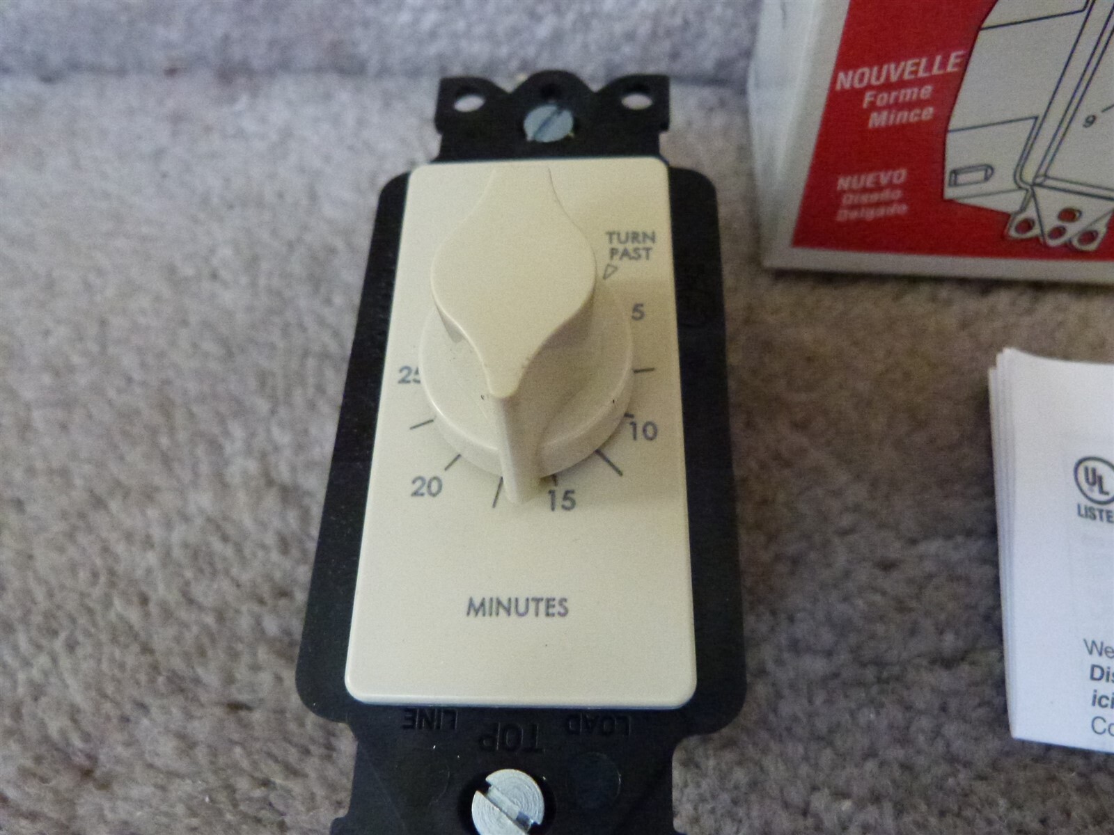 NEW TORK In-Wall Spring Wound Interval Timer A530M 0-30 MIN IVORY
