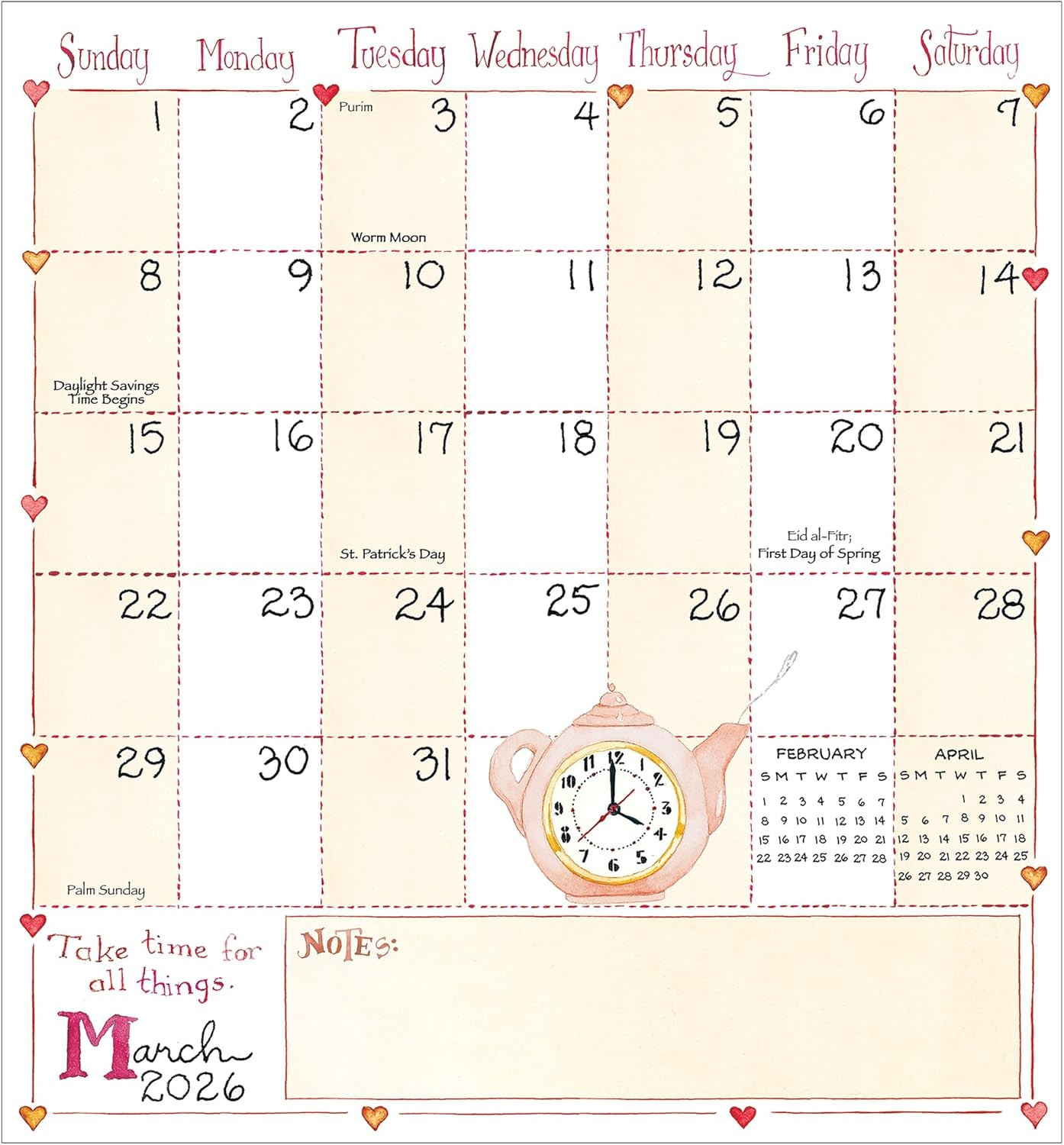 TF Publishing 2026-2027 Susan Branch Small Monthly Pocket Planner with 2 Page La