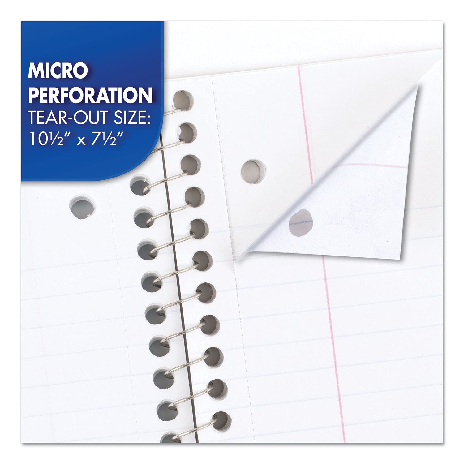 Mead Spiral Notebook, 1 Subject, College Ruled Paper, 71/2″ x 101/2″, 70 Shee…