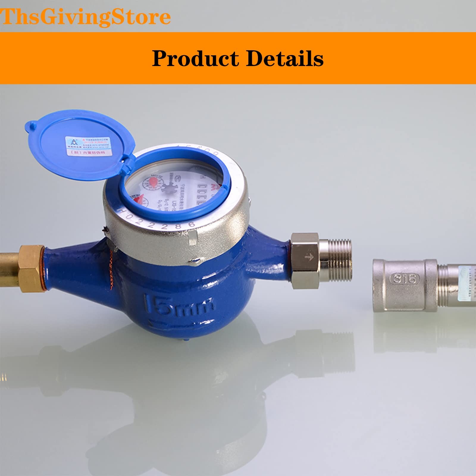 1/4 Inch Brass Check Valve Male to Female Thread One Way Non-Return Valve