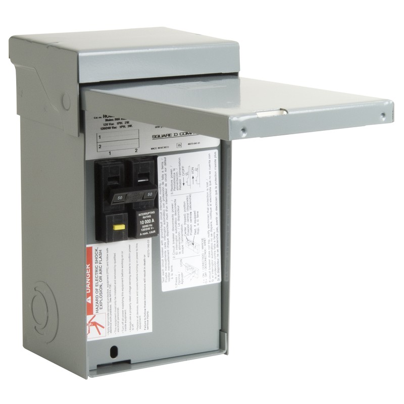 Square D HOME250SPA Two-Space 4-Circuit Spa Panel Main Lug Load Center 50A
