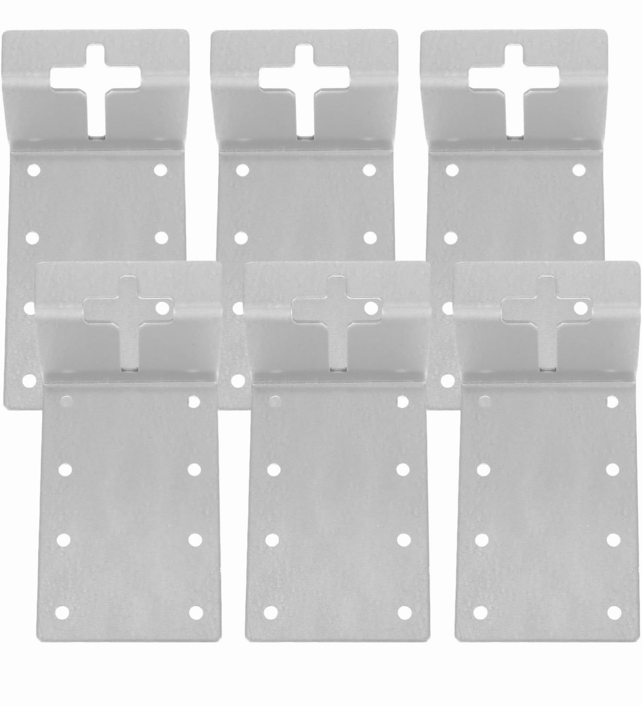 Operitacx 6-Pack 3-Inch T Post Brackets Heavy Duty Vertical