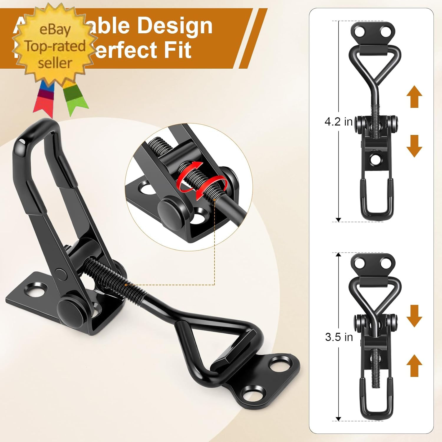 6 Pack Adjustable Toggle Latch Clamp 4001, 330Lbs Holding Capacity | Quick Relea