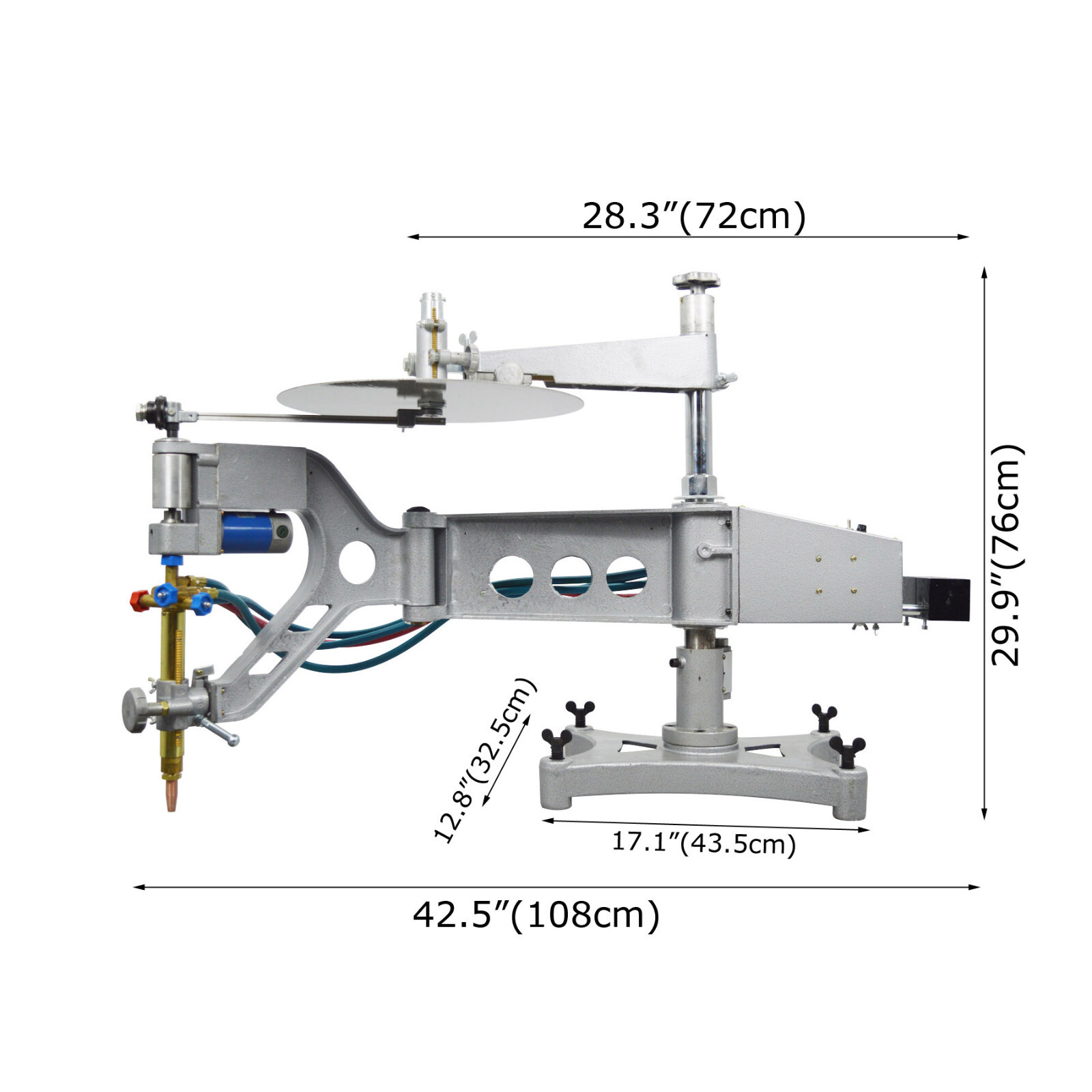 110V CG2-150 Profiling Gas Cutting Machine Adjusting Speed Torch 50-600mm
