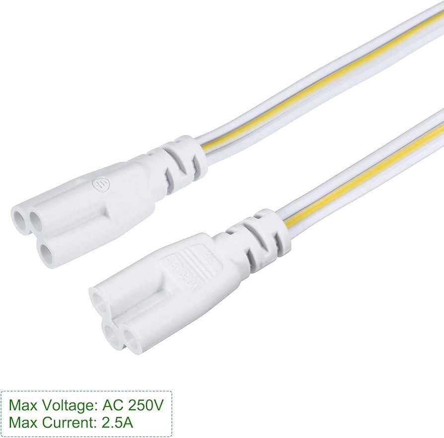 T5 T8 LED Tube Connector Cable 100CM, Female to Female Extension Wire Cord