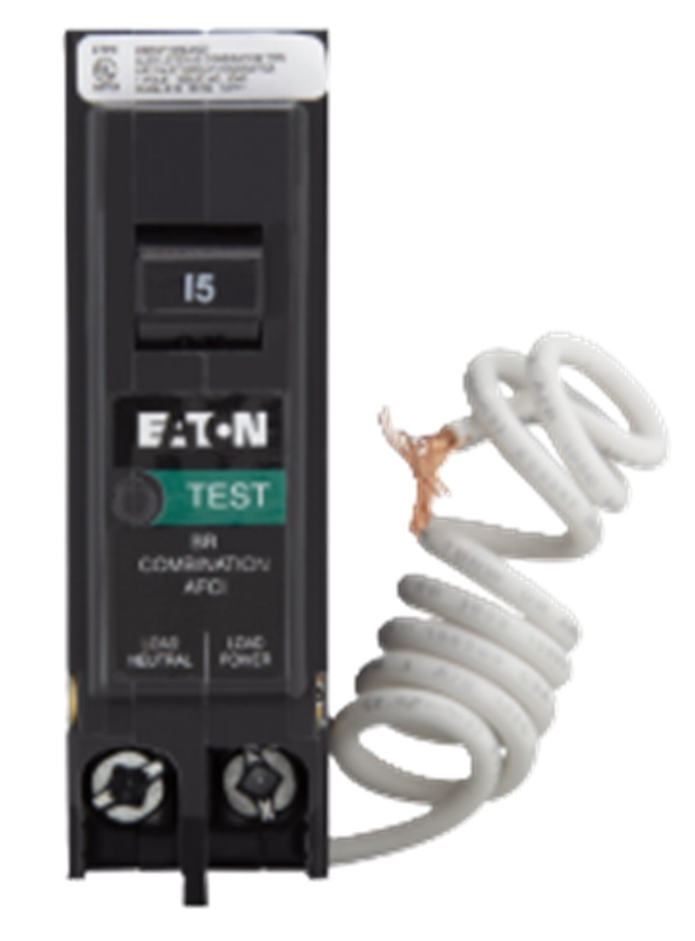Eaton BRN115AF Circuit Breaker, 15A, 1P, 120/240V, 10 kAIC, Combo AFCI