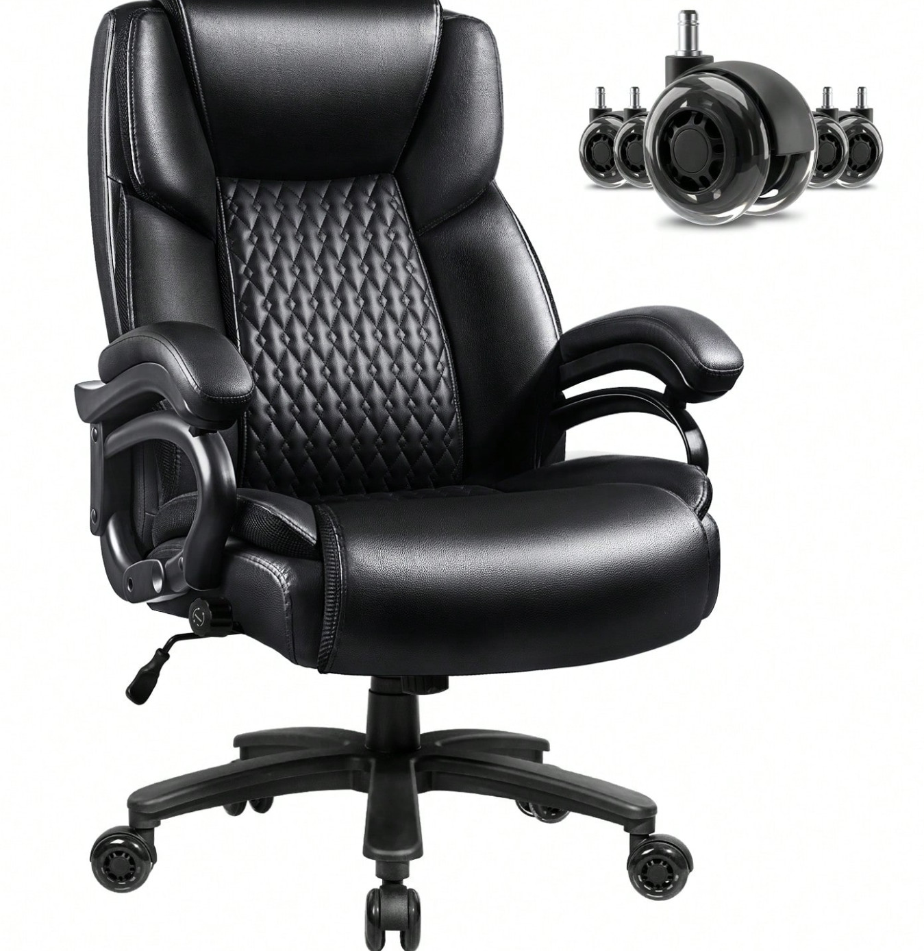 500lbs Heavy Duty big and tall leather office Chair Ergonomic executive wide 500
