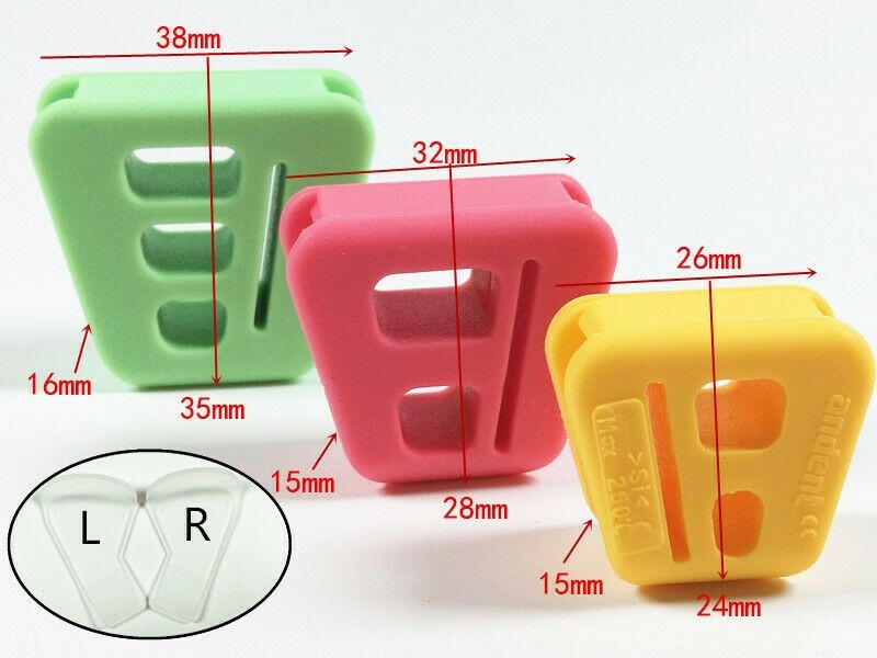 Dental Silicone Mouth Prop Latex Bite Block with Tongue Guard Mouth Prop S/M/L