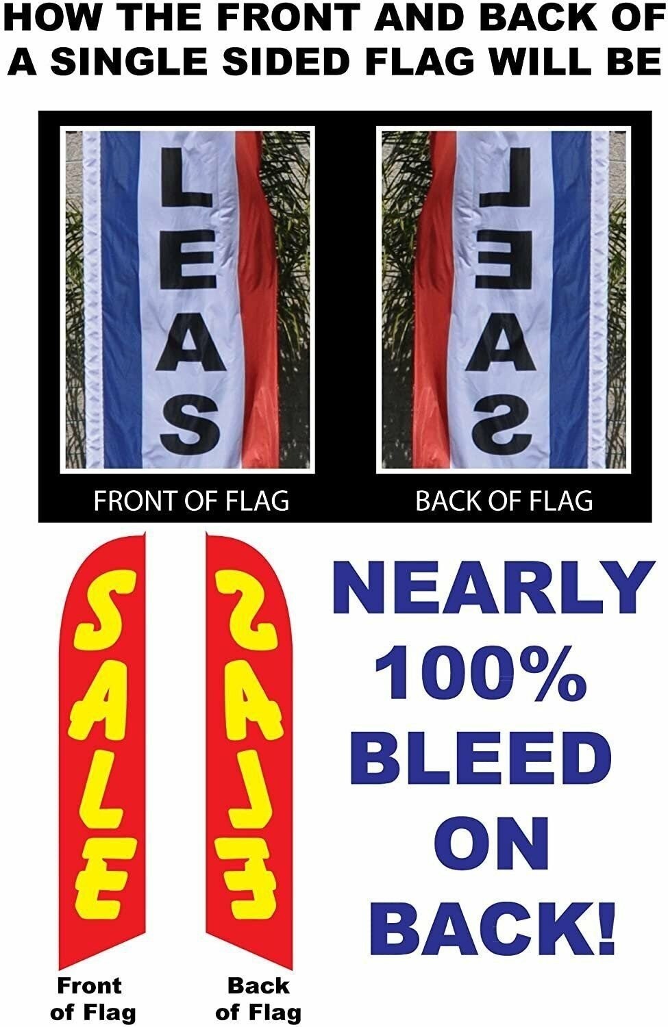 Car Audio Sale Feather Banner Swooper Flag, Replacement Flag Only
