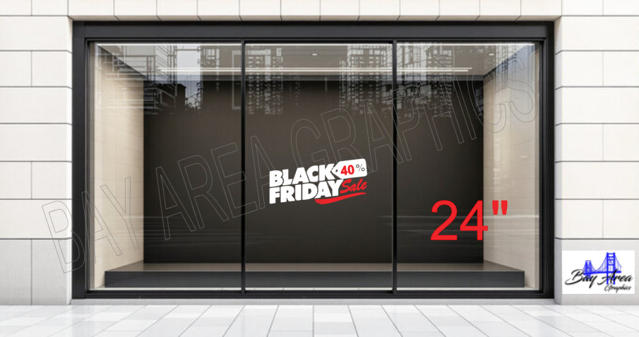 % OFF Black Friday Sale Sign Vinyl Decal – Storefront Window Graphic