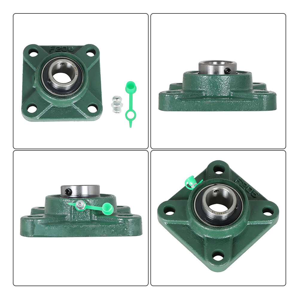 10 Pack UCF205-16 Pillow Block Flange Bearing 1″ Bore 4 Bolt Solid Base