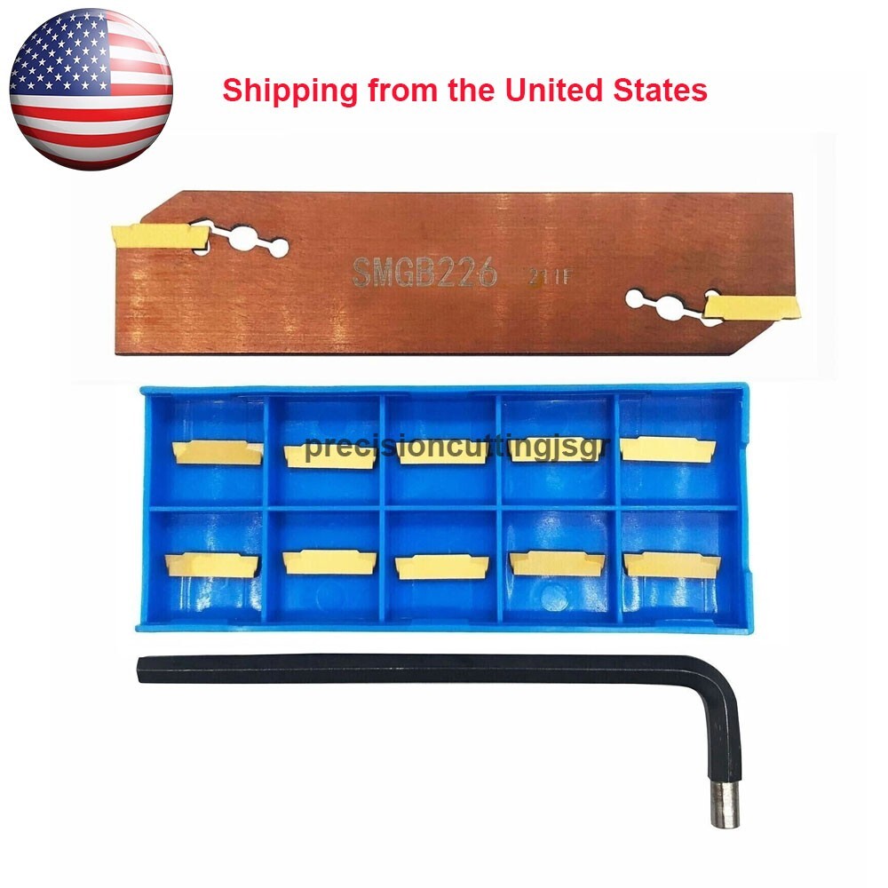 MGMN200-G Insert Lathe Cut Off Grooving Parting Tool Holder + SMBB2526+SMGB26-2