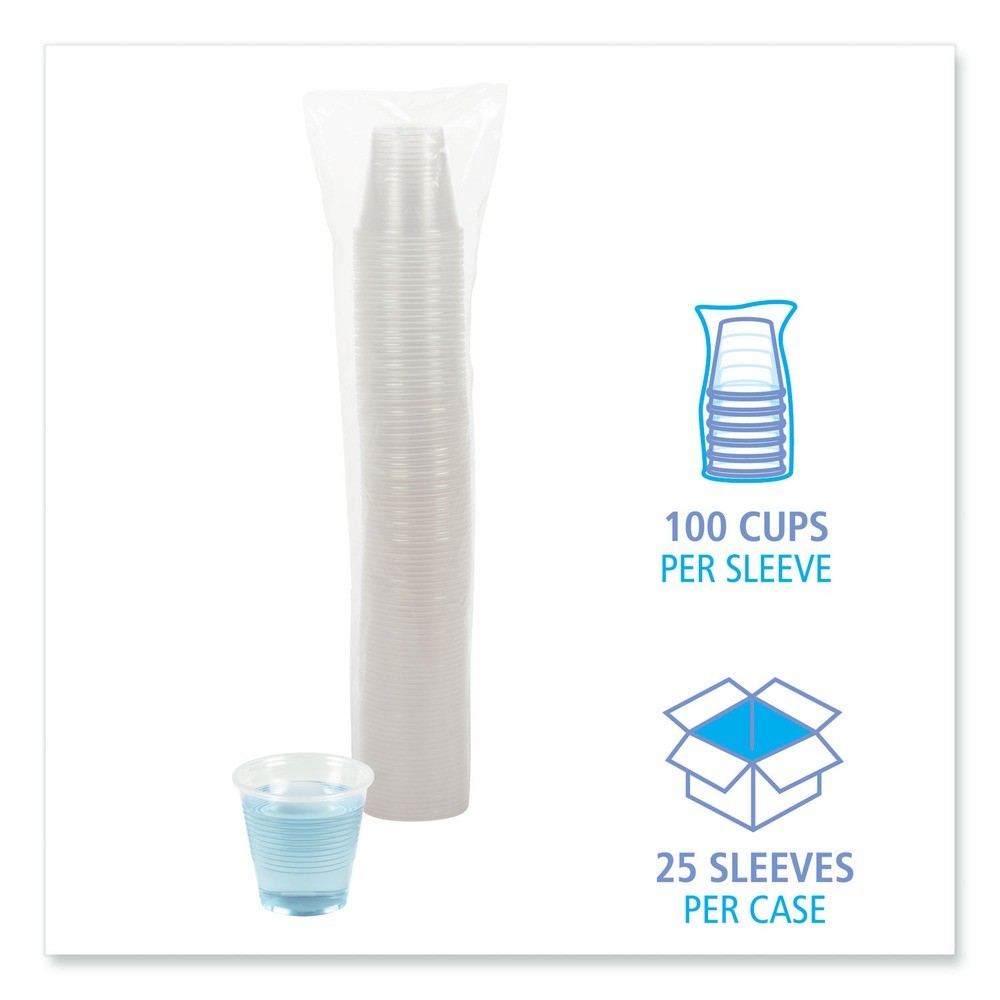 Boardwalk TRANSCUP5CT 5 oz. Plastic Cold Cups – Translucent (2500/CT) New
