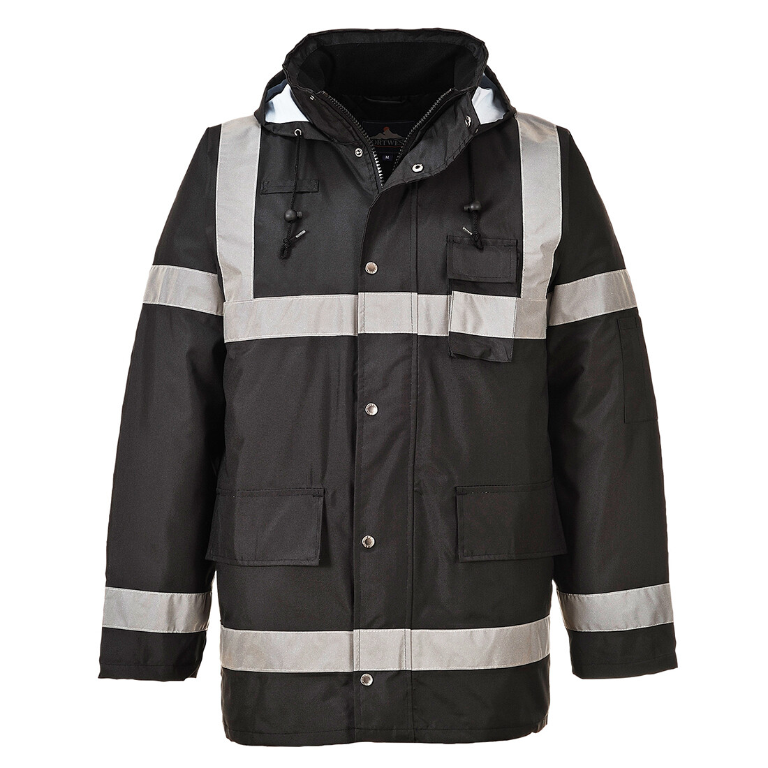 Portwest US433 Iona Lite Reflective Waterproof Quilt Lined Hooded Safety Jacket