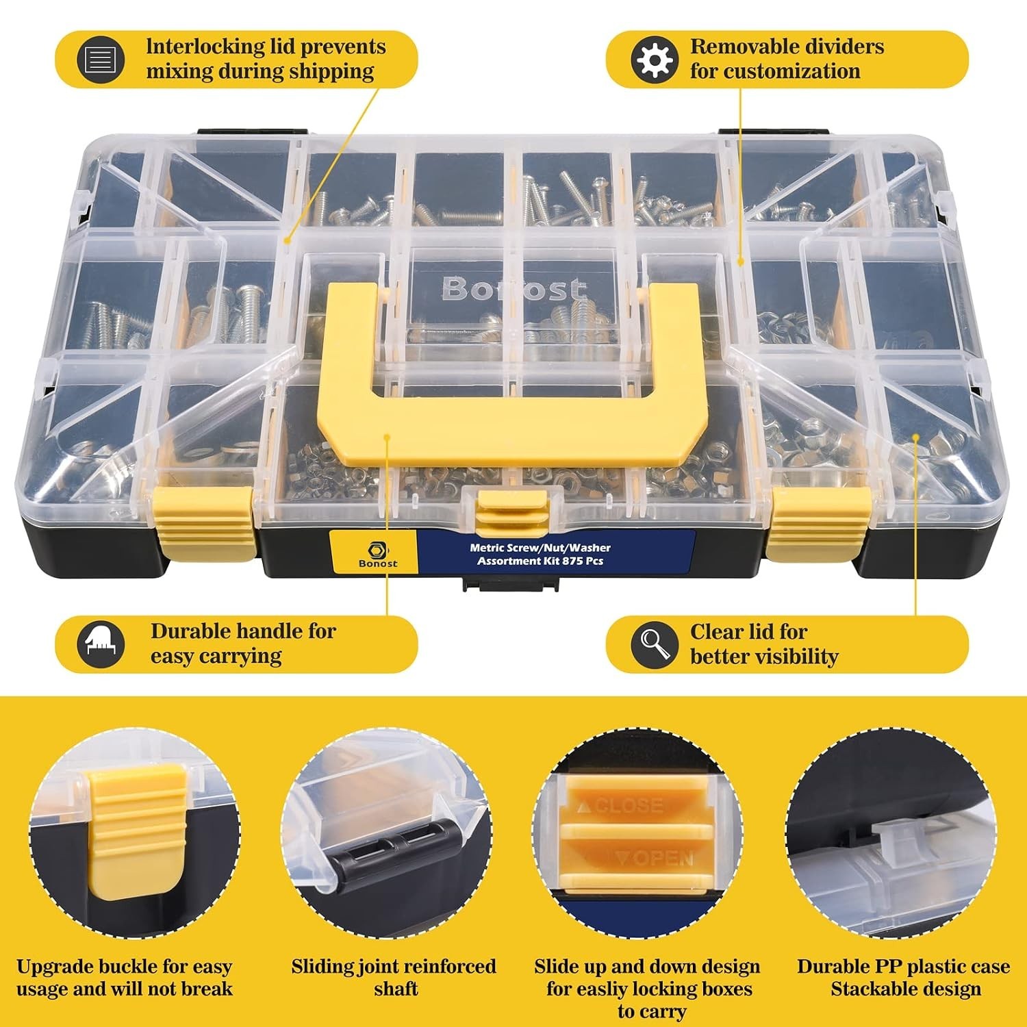 2300-Piece Nuts, Bolts, Washers Set – High-Quality Material