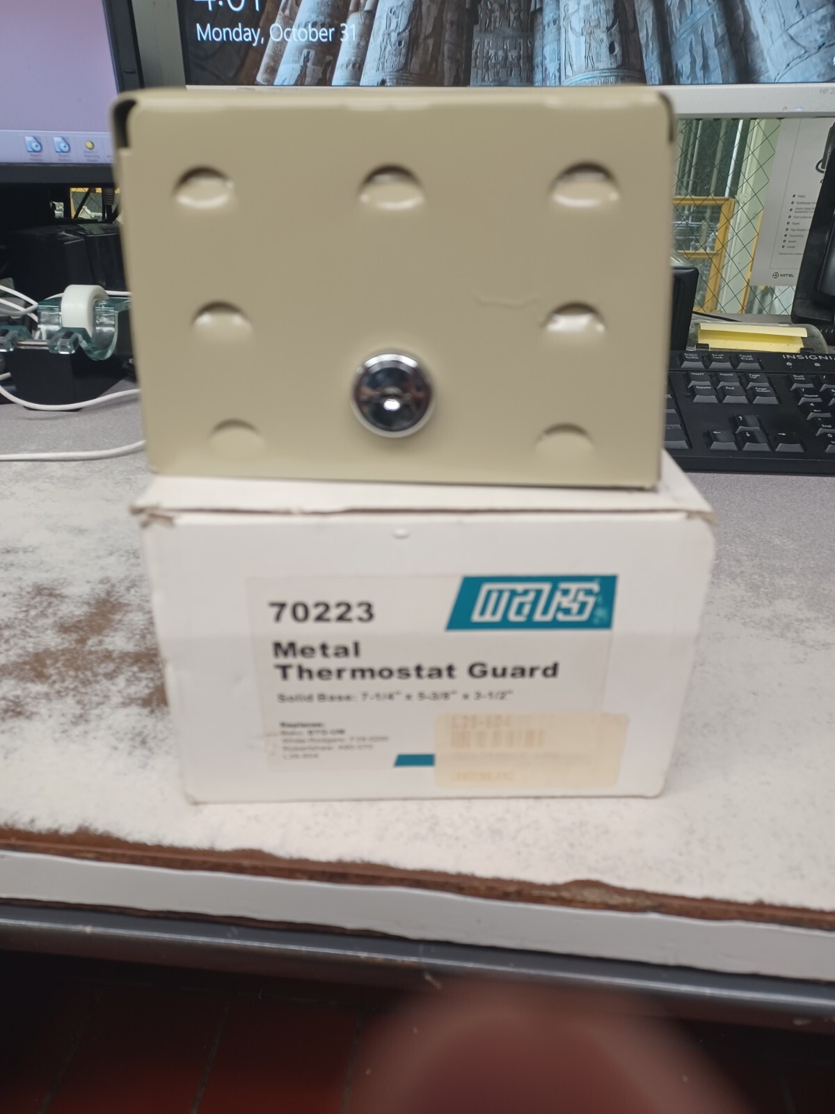 (1) MARS 70223 METAL THERMOSTAT GUARD 7-1/4 X 5-3/8 X 3-1/2 INCHES
