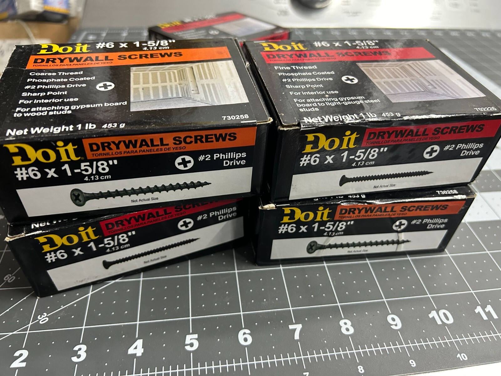 NOS 5-pounds LB Do It Best #6 x 1-5/8″ Fine Thread Phillips Head Drywall Screws