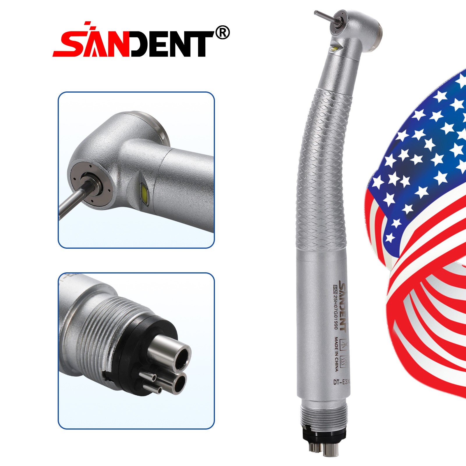 Dental LED handpiece integrate E-generator Handpiece 4H 4 water spray Electric