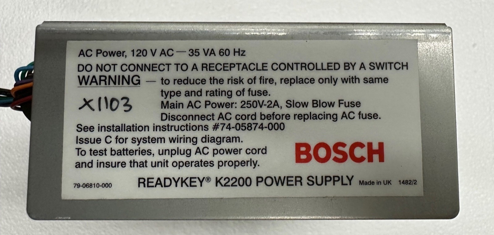 PSU DESIGNS LTD PS159-4-PAC-UL Bosch 2200 tested