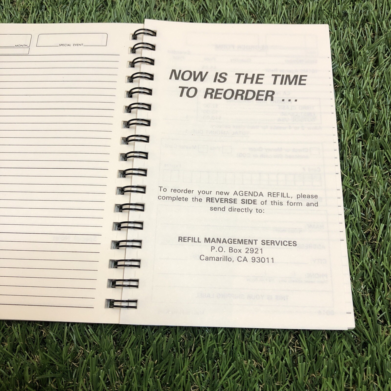 Vintage 1995-97 Michael Stevens 12 Months Spiral Mini Planner 6”x4”clean