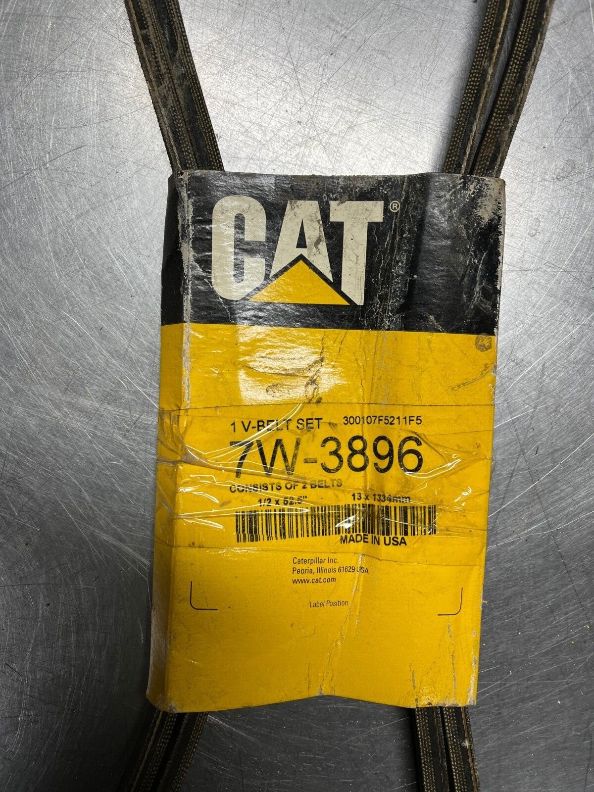 7W3896 Genuine OEM CAT BELT SET Qty 2 Belts 2P-4191 Caterpillar 7W-3896