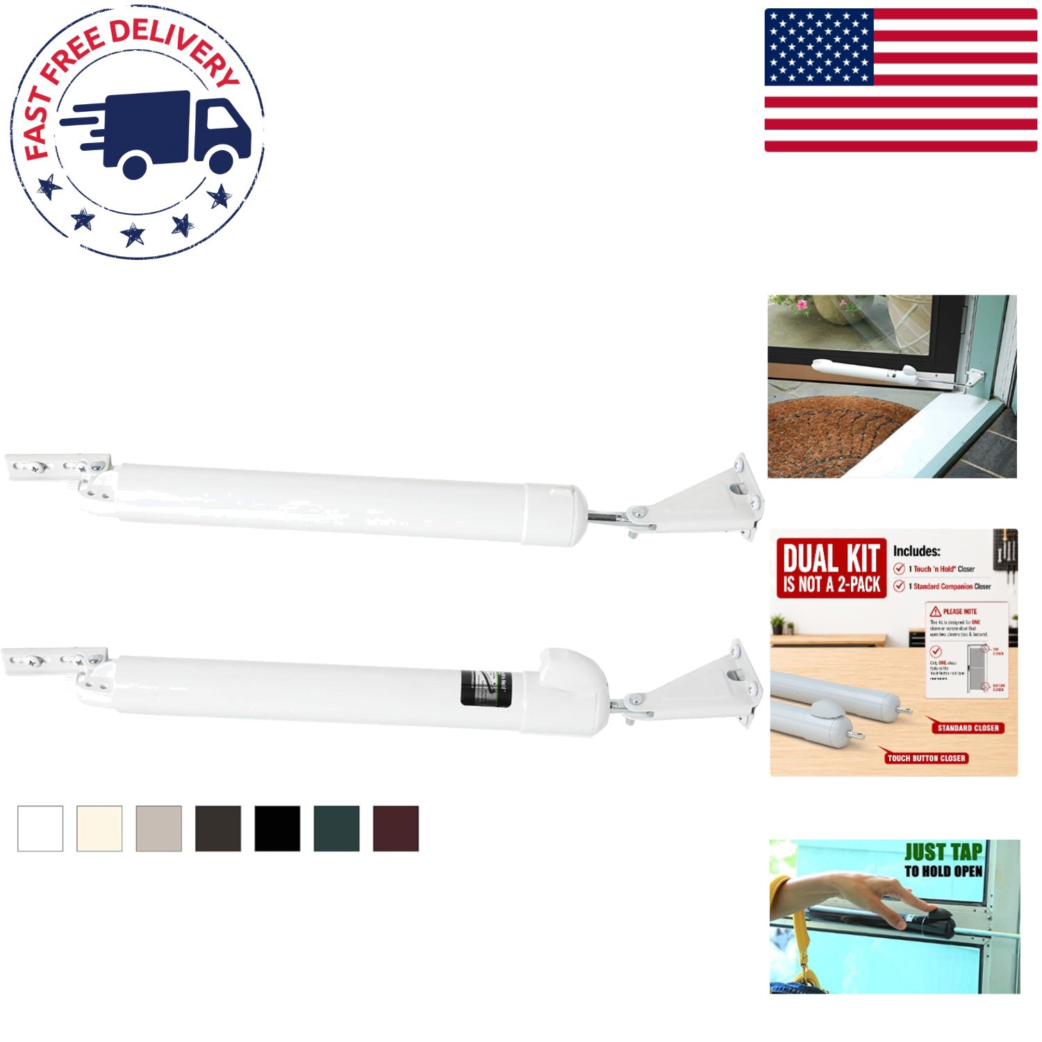 Hands-Free Touch ‘n Hold Door Closer – Heavy-Duty System for Easy Door Function