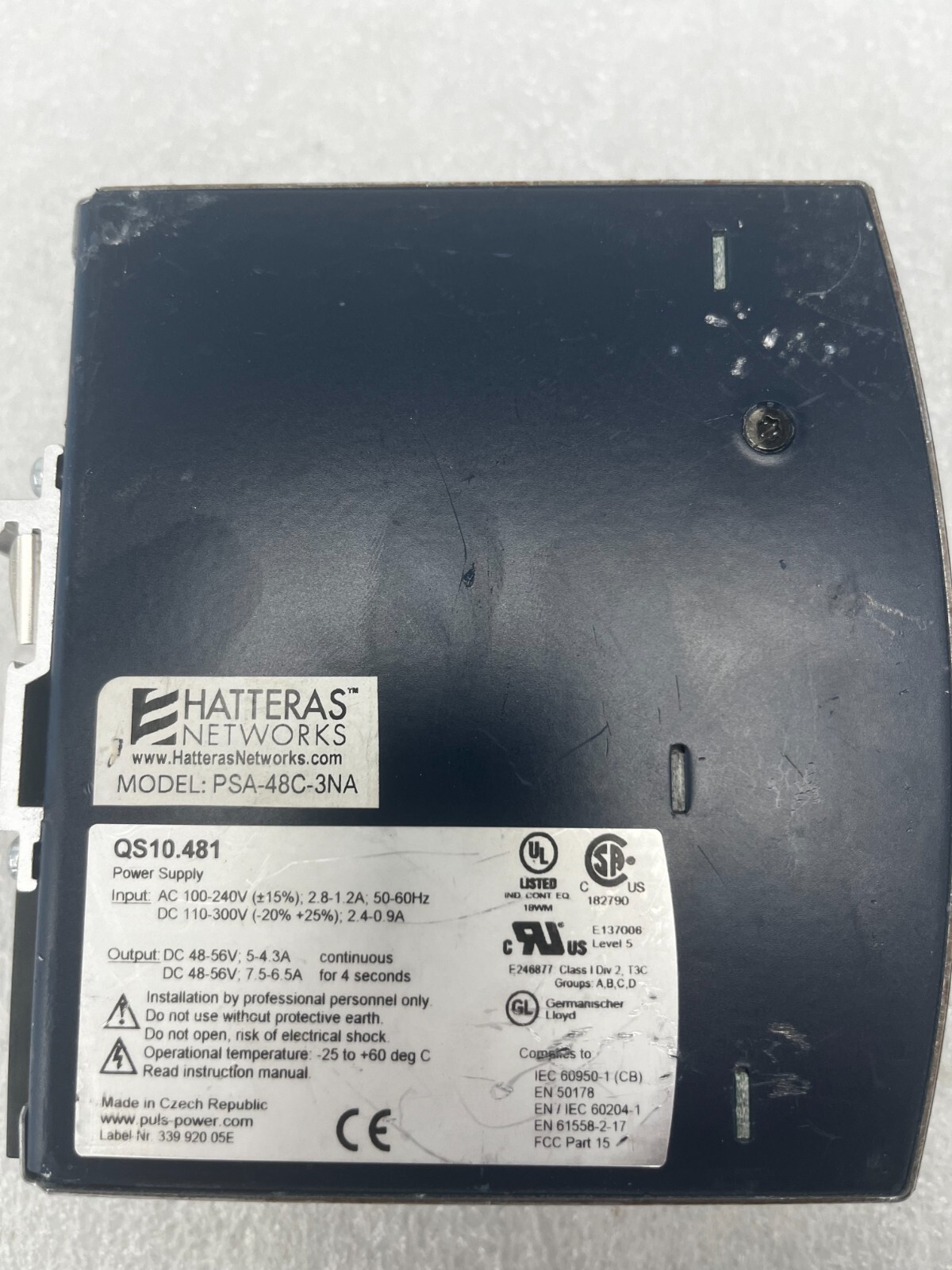 PULS Dimension Hatteras QS10.481 PSA-48C-3NA DC 48V 240W/260W Power Supply QS10