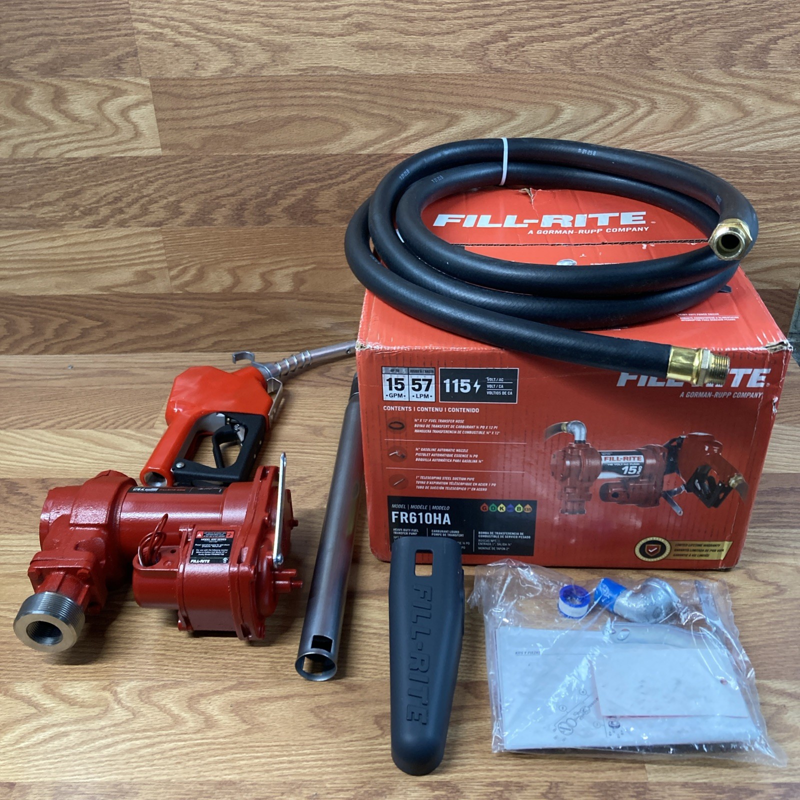 Fill-Rite FR610HA Fuel Transfer Pump 115V AC 15 GPM Max. Flow Rate 1/6 HP