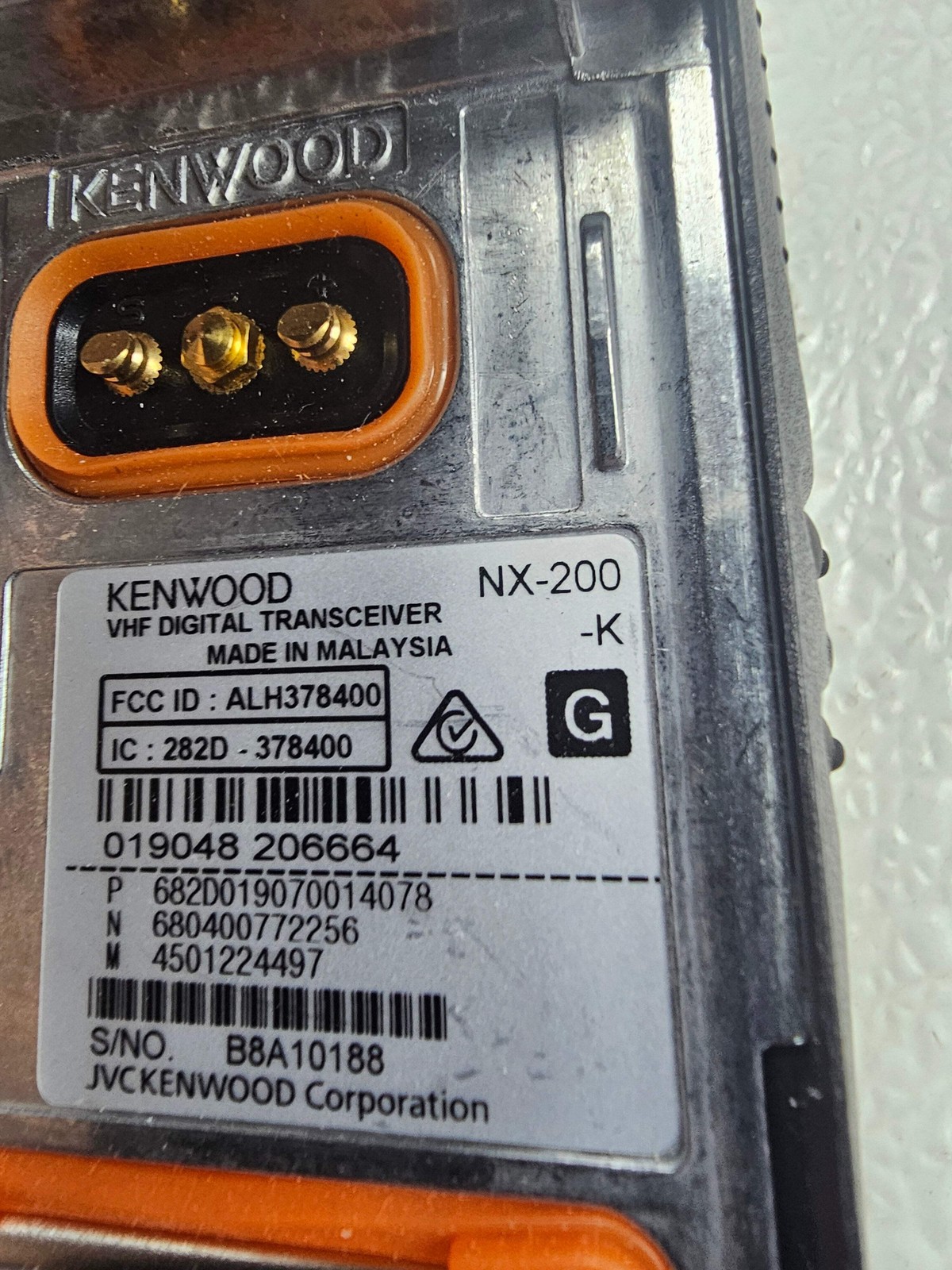 Kenwood Portable NX-200G VHF 136-174 Mhz 512ch 5W