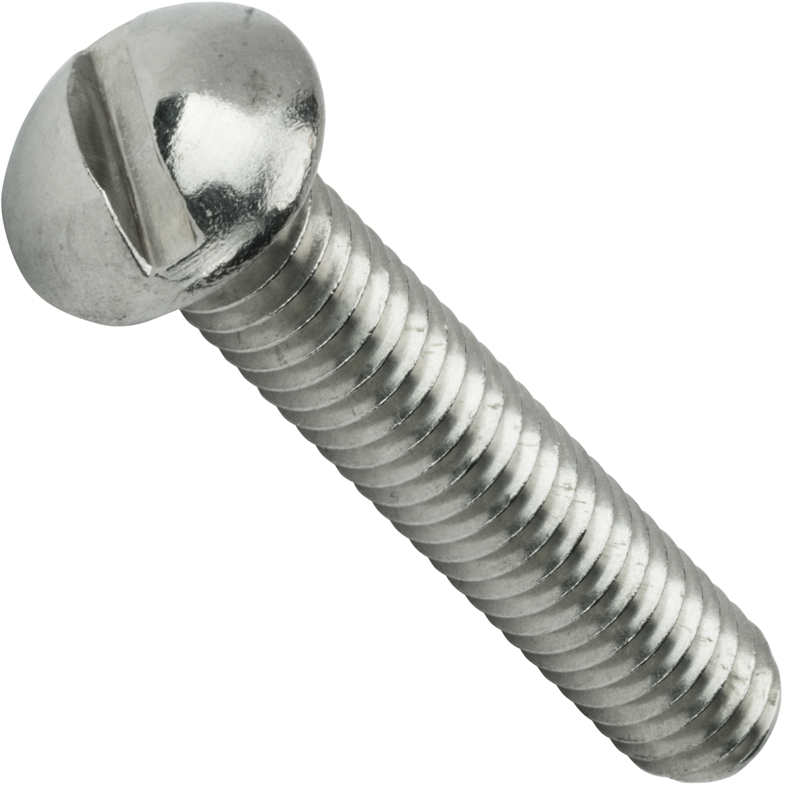 8-32 Round Head Machine Screws Slotted Drive Stainless Steel All Lengths