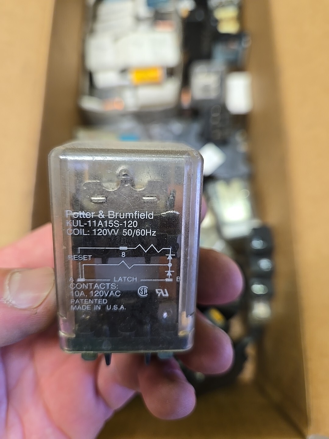 Lot Of Various Relays, Allen Bradley, Sq DPotter & Brumfield Plug-In Relay 12VDC