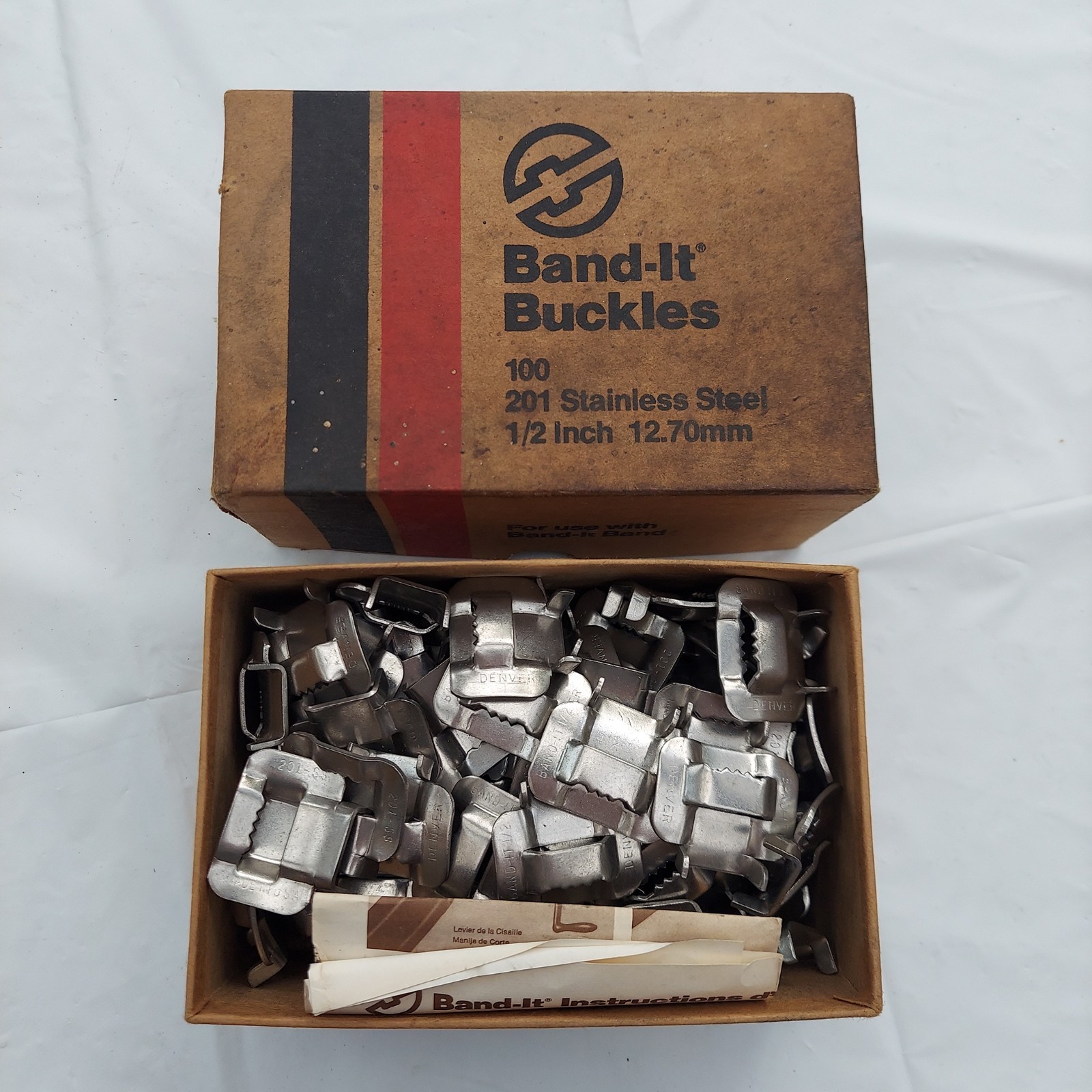 Band-It Type Buckles 201 Stainless Steel 1/2″, 12.7 mm, 96 new pieces