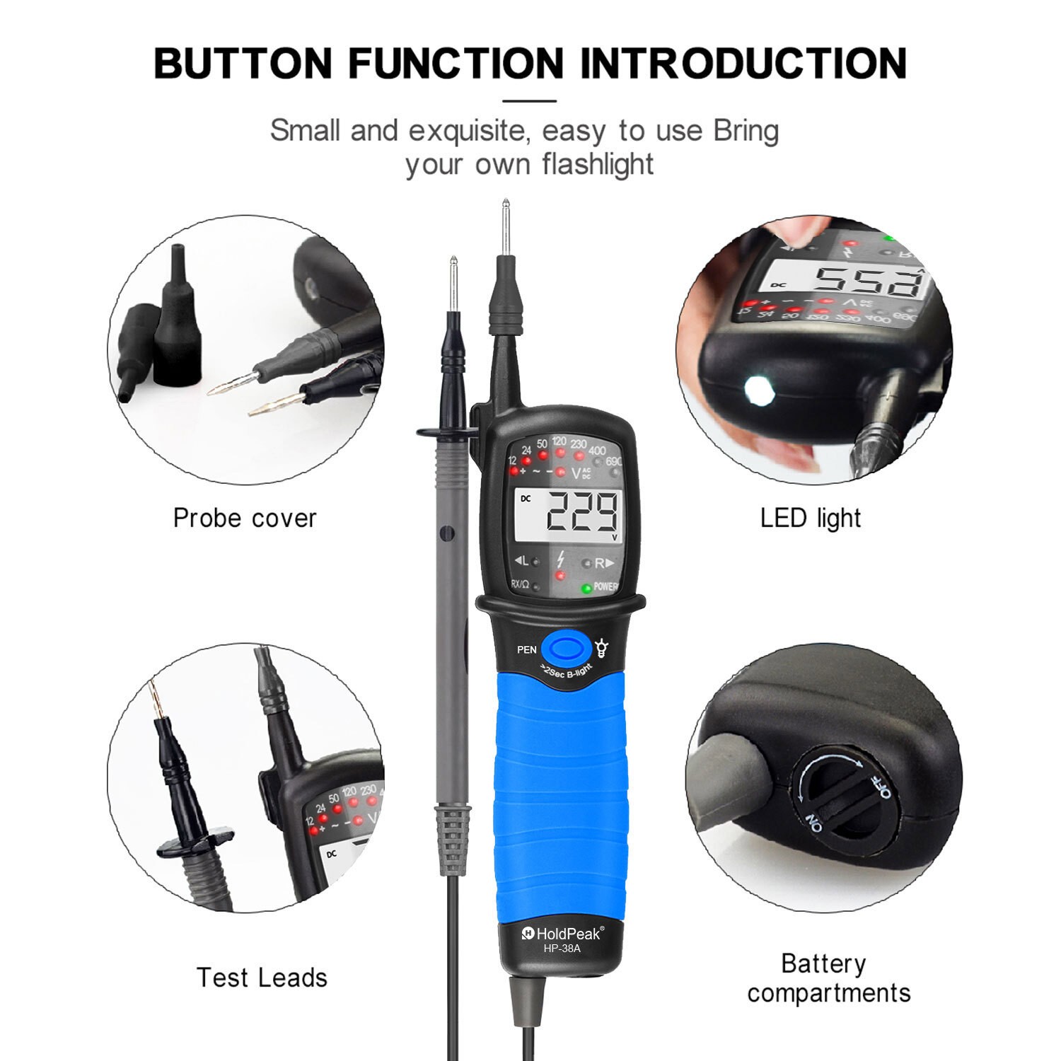 3 Phase Rotation Tester Sequence Meter with LEDs Buzzer Indicator Electrical Che