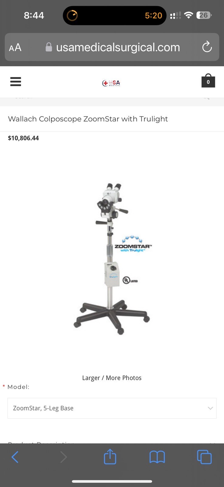 Wallace Zoomstar Colposcope with Trulight